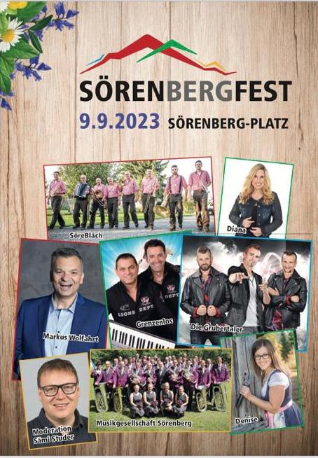 Sörenbergfest Plakat Plakat Sörenbergfest2023 Markus Wolfahrt